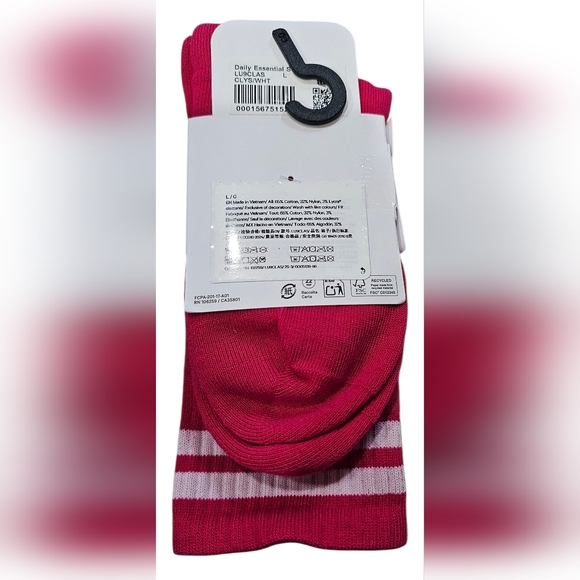 Lululemon Athletica Unisex Large Daily Essential Crew Socks Pink Socks. New - Picture 5 of 5